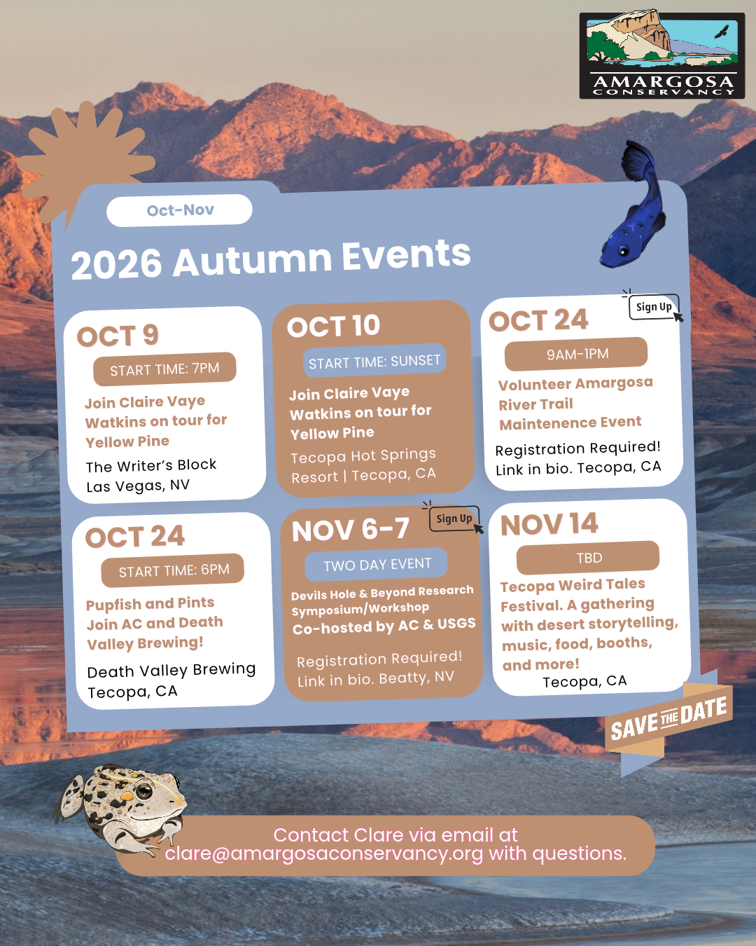 Autumn 2026 Events